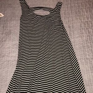 Blacks and white midi dress